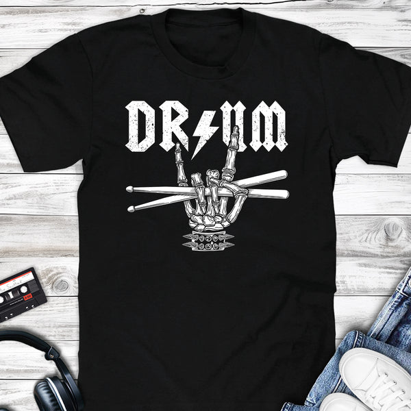 DR/UM Rock n Roll Hand Sticks Drummer T-shirt