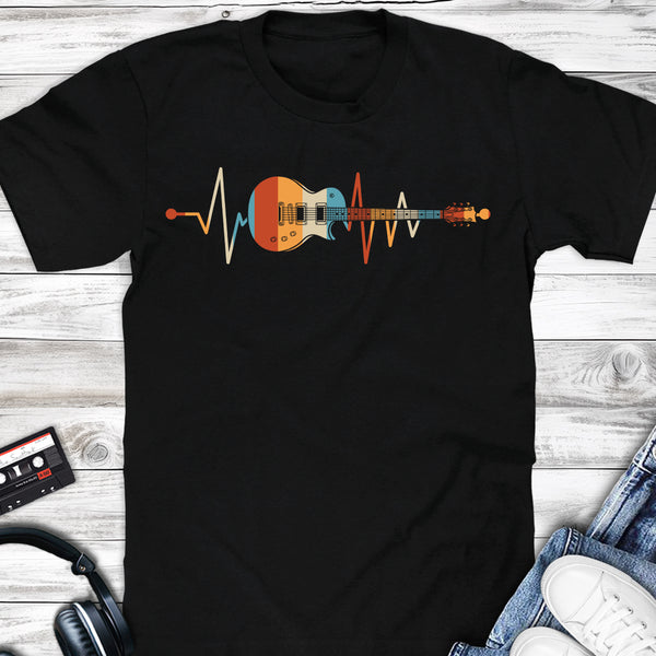 Electric Guitar Vintage Heartbeats T-shirt