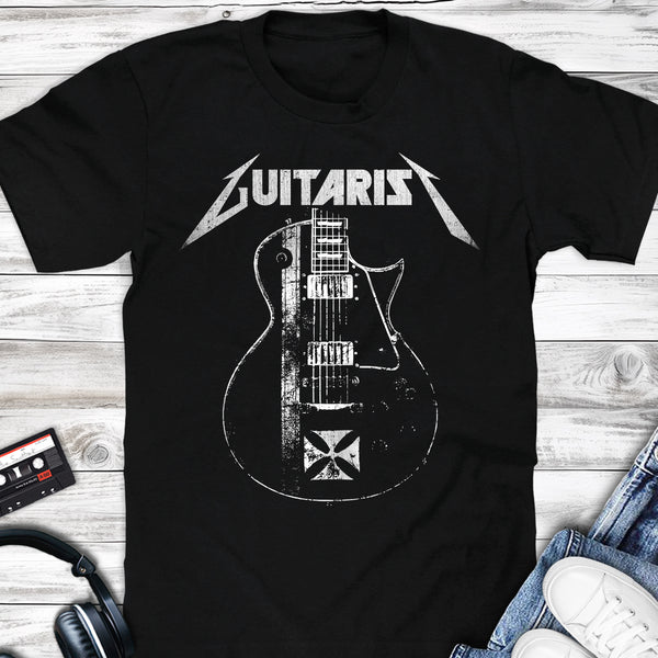 Guitarist Iron Cross Guitar T-shirt