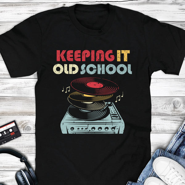 Keep It Old School Vintage Vinyl Records T-shirt