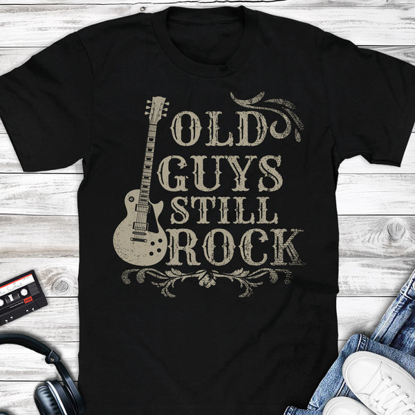 Old Guys Still Rock Single Cut Electric Guitar T-shirt