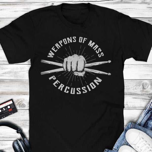 Weapons Of Mass Percussion Drummer Sticks T-shirt