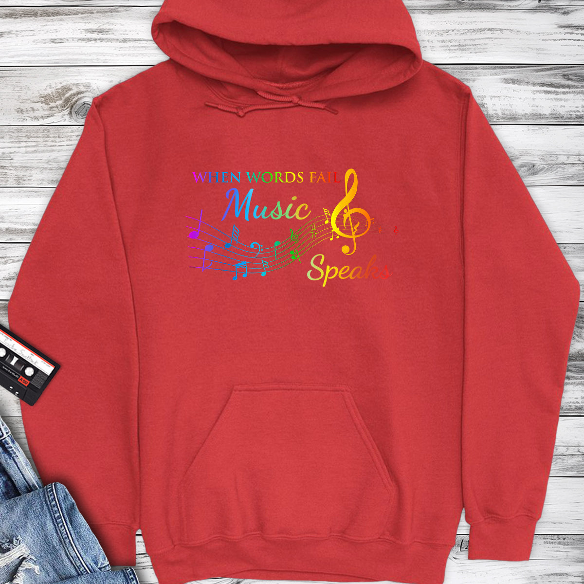 When Words Fails Music Speaks Music Notes Hoodie