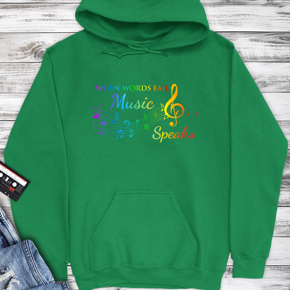 When Words Fails Music Speaks Music Notes Hoodie